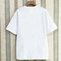 定番 定価2万 FRANKLIN MUSK・アメリカ・ニューヨーク発 半袖Tシャツ 薄手 快適 通気 英字柄 カットソー スウェット レジャー 夏 サイズ2_画像2