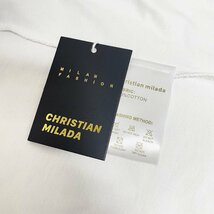 定価2万★christian milada・ミラノ発・半袖Tシャツ★コットン100％ 吸汗 薄手 柔らかい 個性 天秤座 きれいめ ユニセックス XL/50_画像8