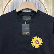 定価2万★christian milada・ミラノ発・半袖Tシャツ★上品 ナチュラル ゆったり 快適 スウェット デイジー柄 可愛い 定番 男女兼用 夏 L_画像4