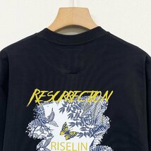 最高級ヨーロッパ製※定価2万◆ブルガリア発※RISELIN 半袖Tシャツ 上品 通気 薄手 イラスト カットソー スウェット レトロ 男女兼用 2XL_画像3