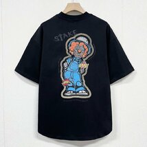 人気ヨーロッパ製※定価2万◆ブルガリア発※RISELIN 半袖Tシャツ 上品 綿100％ 通気 快適 個性 ピエロ 遊び心 アメカジ カットソー 2XL/52_画像1