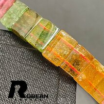 綺麗 EU製 定価8万円★ROBEAN・ウォーターメロントルマリン★アクセサリー ブレスレット パワーストーン天然石バングル 8.1*3.1mm 1001G466_画像6