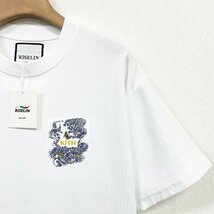 最上級ヨーロッパ製※定価2万◆ブルガリア発※RISELIN 半袖Tシャツ 上品 通気 薄手 イラスト カットソー スウェット レトロ 男女兼用 2XL_画像5