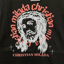 定価2万★christian milada・ミラノ発・半袖Tシャツ★高級 コットン100％ 速乾 通気 スウェット アメカジ カッコイイ スタイリッシュ M/46_画像3