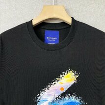 絶賛・半袖Tシャツ 定価2万◆Emmauela・イタリア・ミラノ発◆綿100％ 上質 個性 吸汗速乾 夕焼け スウェット レジャー リゾート 夏服 XL/50_画像4