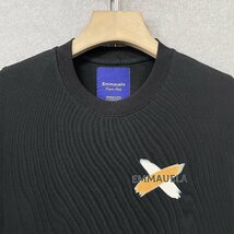 個性・半袖Tシャツ 定価2万◆Emmauela・イタリア・ミラノ発◆コットン100％ 高級 薄手 通気 吸汗速乾 スウェット アメカジ オシャレ M/46_画像4