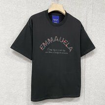 個性・半袖Tシャツ 定価2万◆Emmauela・イタリア・ミラノ発◆コットン100％ 速乾 吸汗 薄手 バラ ロゴ カットソー 定番 男女兼用 2XL/52_画像10