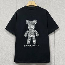 絶賛・半袖Tシャツ 定価2万◆Emmauela・イタリア・ミラノ発◆上質 吸汗 通気 ソフト 個性 クマ プルオーバー カットソー ストリート 夏 2XL_画像1