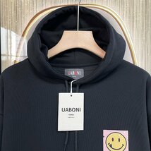 最高級EU製＆定価4万◆UABONI*Paris*パーカー*ユアボニ*パリ発◆コットン 柔らかい 個性 お洒落 笑顔 ユニセックス 春 スウェット XL/50_画像4