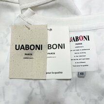 上級EU製＆定価4万◆UABONI*Paris*トレーナー*ユアボニ*パリ発◆上質 薄手 ソフト クマ 英字柄 スウェット 春秋 普段着 ユニセックス M/46_画像7