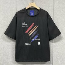 個性・上下セット 定価7万◆Emmauela・イタリア・ミラノ発◆通気 薄手 快適 半袖Tシャツ ショートパンツ スポーツ カジュアル メンズ 夏 M_画像2