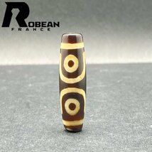 レア EU製 定価5万円★ROBEAN・チベット天珠★パワーストーン アクセサリー 天然石 金運 お守り プレゼント 約39.2*10.7mm 1002H193_画像2