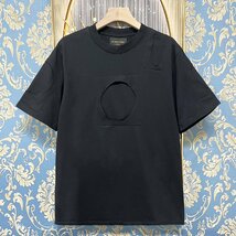 定価2万★christian milada・ミラノ発・半袖Tシャツ★コットン100％ 個性 通気 ソフト 無地 トップス カットソー ゆったり 夏 XL/50_画像1