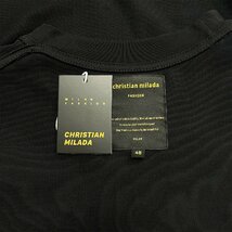 定価2万★christian milada・ミラノ発・半袖Tシャツ★コットン100％ 薄手 通気 爽やか 蝶柄 個性 カットソー ストリート 男女兼用 夏 L/48_画像8