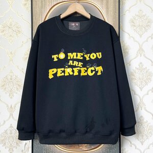  top class EU made & regular price 4 ten thousand *UABONI*Paris* sweatshirt *yuaboni* Paris departure * on goods cotton ventilation easy playing heart sweat casual standard M/46