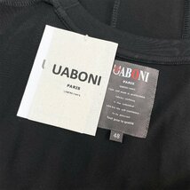 個性EU製＆定価2万◆UABONI*Paris*半袖Tシャツ*ユアボニ*パリ発◆コットン100％ 薄手 同色パッチワーク イレギュラーヘム 個性 夏 M/46_画像10