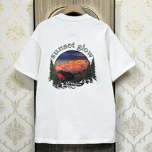 定番EU製＆定価2万◆UABONI*Paris*半袖Tシャツ*ユアボニ*パリ発◆個性 吸汗 薄手 油絵風 イラスト トレンド カットソー 日常 XL/50サイズ_画像1