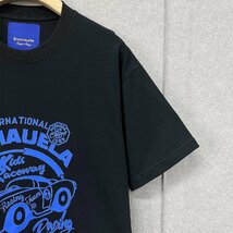 定番・半袖Tシャツ 定価2万◆Emmauela・イタリア・ミラノ発◆綿100％ 上質 薄手 通気 個性 車 プルオーバー カットソー アメカジ 夏服 L_画像7