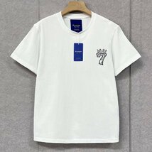 上品・半袖Tシャツ 定価2万◆Emmauela・イタリア・ミラノ発◆コットン100％ 通気 薄手 吸汗 個性 スウェット プルオーバー メンズ 夏服 50_画像2