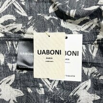 高級EU製＆定価3万◆UABONI*Paris*半袖シャツ*ユアボニ*パリ発◆麻/リネン混 速乾 通気 薄手 ゆったり 総柄 アロハシャツ オシャレ 旅行 XL_画像9