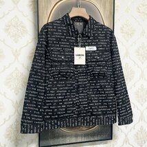 ★★個性EU製＆定価6万◆UABONI*Paris*長袖シャツ*ユアボニ*パリ発◆上品 薄手 快適 総柄 英字柄 アメカジ トップス ジャケット XL/50_画像10