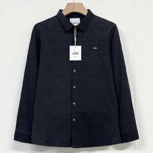 .. Europe made * regular price 4 ten thousand * BVLGARY a departure *RISELIN long sleeve shirt high quality silk ... contact cold sensation total pattern tops Golf commuting gentleman everyday L/48