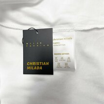 定価2万★christian milada・ミラノ発・半袖Tシャツ★コットン100% 薄手 快適 イラスト トレンド リラックス カットソー 日常 XL/50サイズ_画像9