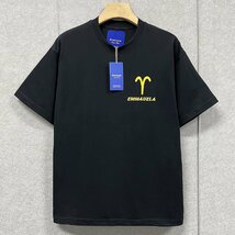 絶賛・半袖Tシャツ 定価2万◆Emmauela・イタリア・ミラノ発◆コットン100％ 通気 快適 おひつじ座 オシャレ トップス カッコイイ 普段着 M_画像2