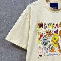 個性・半袖Tシャツ 定価2万◆Emmauela・イタリア・ミラノ発◆コットン100％ 薄手 通気 人気 カラフル 手描き風 遊び心 男女兼用 XL/50_画像5