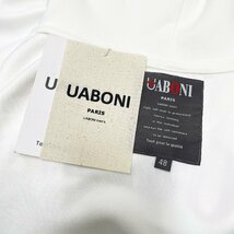 上品EU製＆定価4万◆UABONI*Paris*パーカー*ユアボニ*パリ発◆エジプト綿 快適 通気 ロゴ トップス プルオーバー スウェット 男女兼用 2XL_画像10