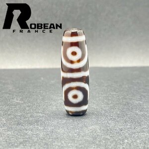 綺麗 EU製 定価5万円★ROBEAN・チベット天珠★パワーストーン アクセサリー 天然石 金運 お守り プレゼント 約38.4*12.4mm 1002H206