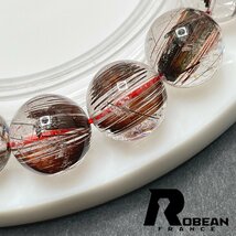 逸品 EU製 定価6万円★ROBEAN・グリーントルマリンルチルクォーツ★ブレスレット パワーストーン 天然石 綺麗 お守り 12-12.5mm 1001G1222_画像4