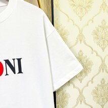 人気EU製＆定価2万◆UABONI*Paris*半袖Tシャツ*ユアボニ*パリ発◆エジプト綿 ソフト 快適 薄手 ロゴ カットソー スウェット 男女兼用 L/48_画像7