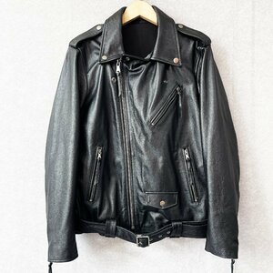  high class * leather jacket regular price 16 ten thousand *Emmauela* Italy * milano departure * high quality cow leather thin original leather dressing up leather jacket Rider's motorcycle L/48