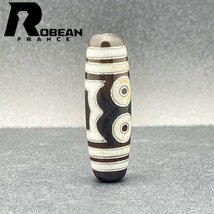 上級 EU製 定価5万円★ROBEAN・チベット天珠★パワーストーン アクセサリー 天然石 金運 お守り プレゼント 約43.4*13.5mm 1002H188_画像4