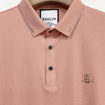 人気ヨーロッパ製※定価3万◆ブルガリア発※RISELIN 半袖ポロシャツ 高級シルク混 ソフト 清涼感 洗練 チェック柄 定番 POLO 通勤 2XL/52_画像6