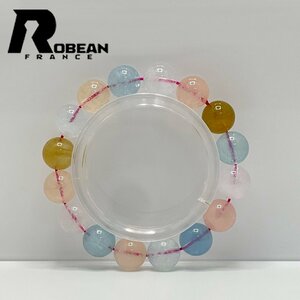 綺麗 EU製 定価7万円★ROBEAN・モルガナイト ブレスレット★ブレスレット パワーストーン アクセサリー 高級 レア 12.8-13.2mm 1002H156