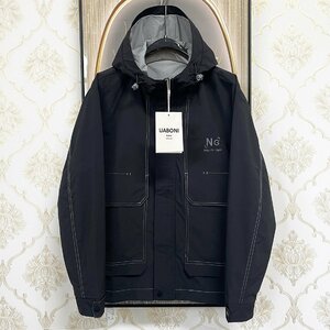 一枚限定EU製＆定価6万◆UABONI*Paris*ジャケット*ユアボニ*パリ発◆上品 軽量 防風 速乾 シンプル ブルゾン アウター カジュアル 定番 L