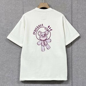 個性・半袖Tシャツ 定価2万◆Emmauela・イタリア・ミラノ発◆コットン100％ 快適 吸汗 クマ 個性 トップス アメカジ 日常 L/48サイズ