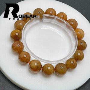 Art hand Auction Highly praised Made in EU Regular price 50, 000 yen ★ ROBEAN Garden Rutilated Quartz ★ Bracelet Power stone Natural stone Raw stone Good luck charm 12.6-13.2mm 1001G1169, Beadwork, beads, Natural Stone, Semi-precious stones