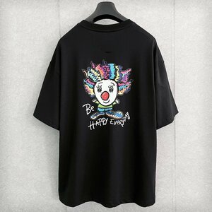 人気・半袖Tシャツ 定価2万◆Emmauela・イタリア・ミラノ発◆綿100％ オシャレ 個性 ピエロ カットソー スウェット 日常 春夏 L/48サイズ