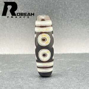 上級 EU製 定価5万円★ROBEAN・チベット天珠★パワーストーン アクセサリー 天然石 金運 お守り プレゼント 約43.4*13.5mm 1002H188