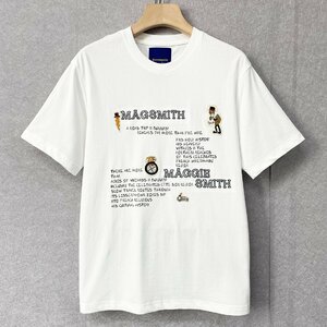 新作・半袖Tシャツ 定価2万◆Emmauela・イタリア・ミラノ発◆コットン100％ 速乾 薄手 手書き風 春夏 スウェット 定番 男女兼用 L/48サイズ