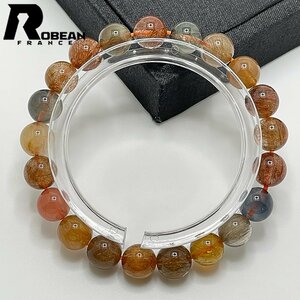 絶賛 EU製 定価5万円★ROBEAN・ガーデンルチルクォーツ★ブレスレット パワーストーン 天然石 原石 開運 お守り 8.9-9.4mm 1008J245