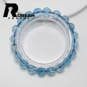 上級 EU製 定価9万円★ROBEAN・ブルートパーズ★ブレスレット パワーストーン 天然石 綺麗 お守り 8.4-9mm 1001G1271