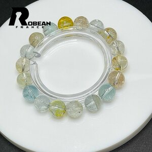 絶賛 EU製 定価6万円★ROBEAN・トパーズ★パワーストーン ブレスレット 天然石 原石 マルチカラー 綺麗 お守り 10-10.6mm 1001G823