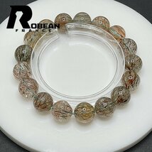 高級 EU製 定価7万円★ROBEAN・グリーントルマリンルチルクォーツ★ブレスレット パワーストーン 天然石 綺麗 12-12.6mm 1001G1287_画像2