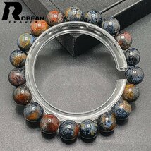 上品 EU製 定価8万円★ROBEAN・ピーターサイト★アクセサリー ブレスレット ブルー 天然石 お守り 約 10.7-11.3mm 1008J189_画像3