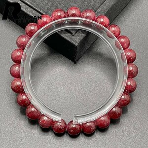 Art hand Auction Excellent product Made in EU Regular price 70, 000 yen ★ ROBEAN Ruby ★ Bracelet Power stone Natural stone Beautiful Amulet 7.8-8.3mm C1008J439, Beadwork, beads, Natural Stone, Semi-precious stones