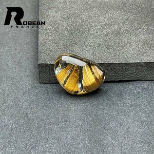 上品 EU製 定価9万円★ROBEAN・タイチンルチルペンダント★黄金針水晶 ゴールド アクセサリー 九星開運天然石 14.4*19.7*7.7mm Z1001G1548